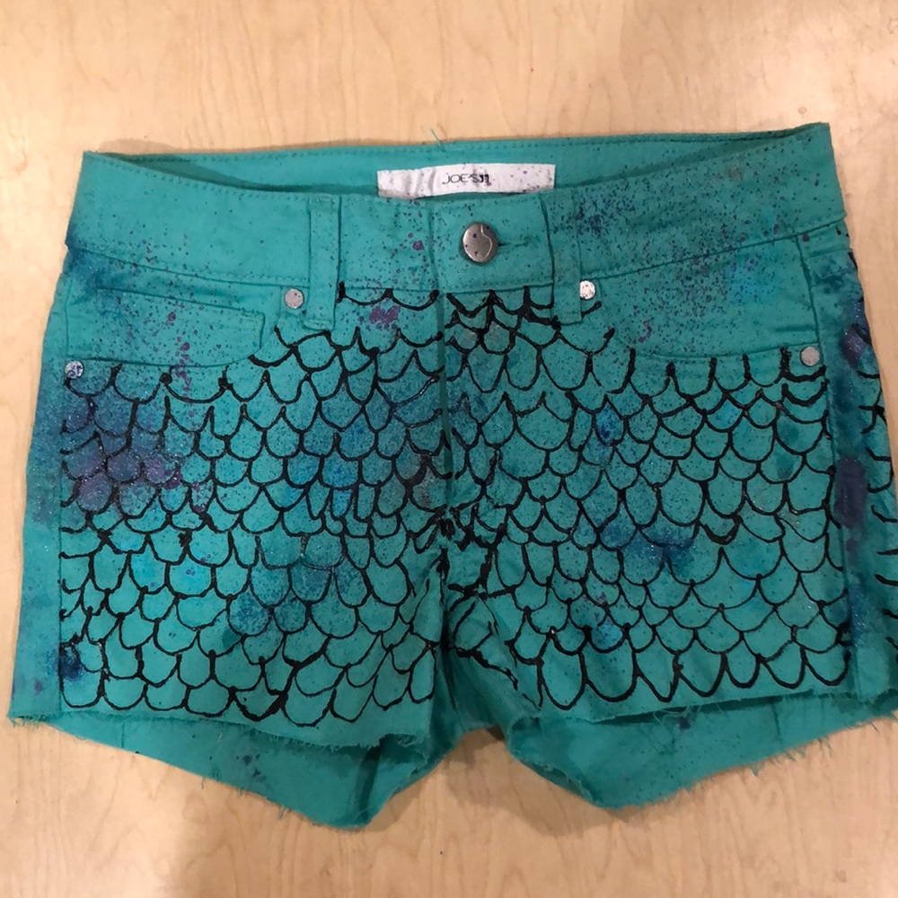 Mermaid scale shorts